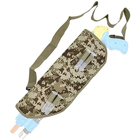 Saking Canvas Sheath Holster for Bug Salt Fly Gun 2.0 3.0 - with Extra 4 Salt Tubes & Shoulder Strap (Camo) Cover