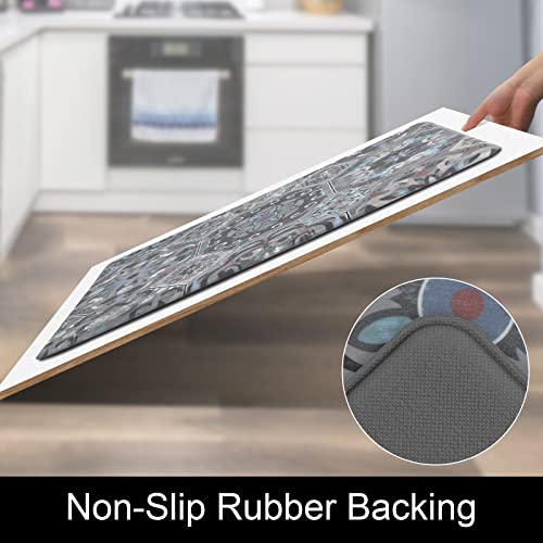 Hebe Boho Anti Fatigue Kitchen Mats Set Of 2 Non Slip Cushioned Kitchen Rugs And Mats Kitchen Comfort Mats For Floor Waterproof Padded Kitchen Carpet Office Standing Desk Floor Mats #TOP3