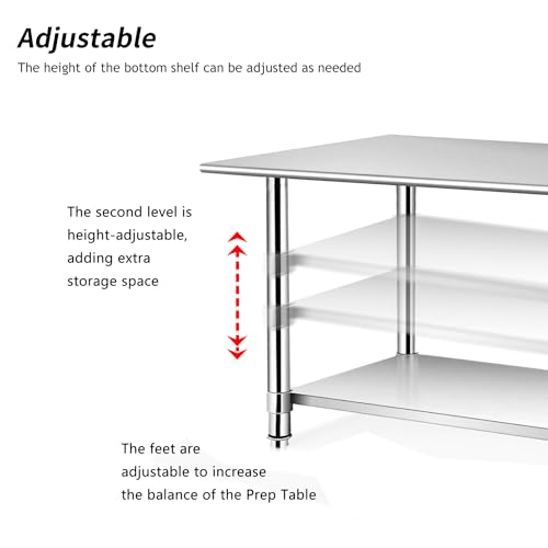 Table de préparation en acier inoxydable : l'établi robuste au design durable