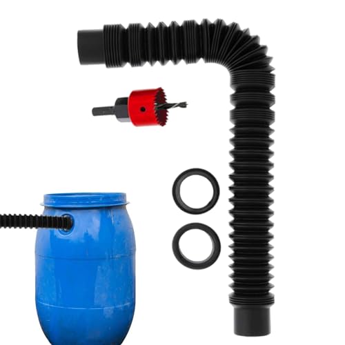 Conector para Barril de Lluvia, Desviador para Barriles de Agua Pluvial, Adaptador de Conexión Exterior para Riego de Jardín y Césped en Patio