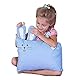kinder Fluff Kissen für Kinder Bett mit Kissenbezug - Nackenkissen mit 230T Baumwolle & Daunen Alternative Füllung- Hypoallergen bettwäsche- Baby Pillows for Sleeping fur babybett -Blau