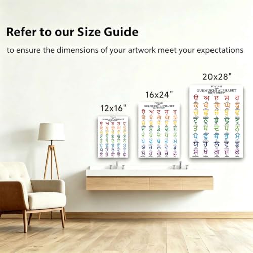 16x24in Wall Decoration Framed Canvas Ready to Hang for Living Room Bedroom Bathroom Kitchen Office Home Educational Educational Cultural Linguistic Alphabet Chart Minimalist Modern Poster Art Print - Image 7