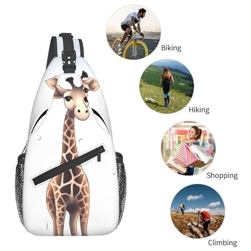 Cute giraffe bolso cruzado para hombre y mujer miniatura 6