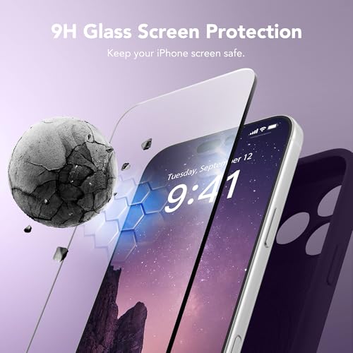 Image of Magnetic for iPhone 17 Pro Max Case, Compatible with MagSafe, [Full Camera Protection][Screen Protector] Silicone Shockproof Protective Phone Case for iPhone 17 Pro Max 6.9 inch, Deep Purple