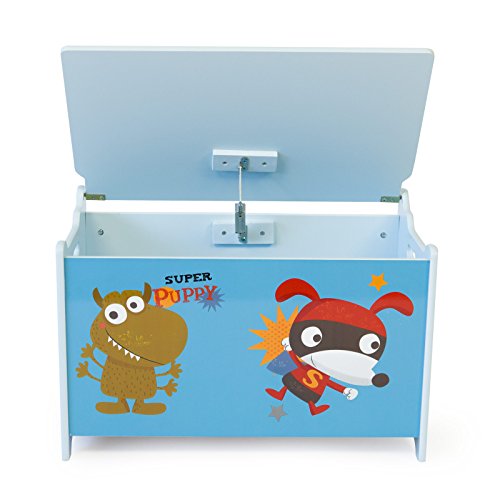 Homestyle4u Spielzeugkiste Schmetterling Spielzeugtruhe, 60x35x38cm - 9