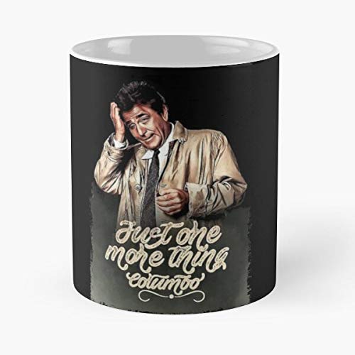 Ldgjsjd Murder Columbo Series Falk Thing Detective Tv Cinema Retro Just Peter One More Best Mug Holds Hand Made from White Marble Ceramic 11oz