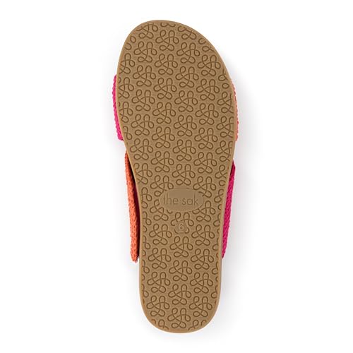 Image of The Sak Penelope Slide Sandal - Women's Flat Fashion Slides with Soft Cushion Sole -Hand Crochet Slip On Sandals For Everyday