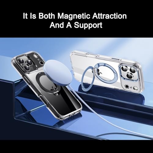 Coque iPhone 16 Pro bleu béquille évite chutes silicone rigide - 3
