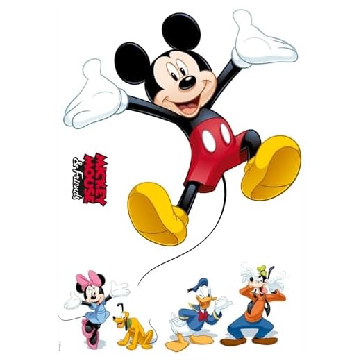 Komar - Disney - Deco-Sticker MICKEY AND FRIENDS - 50x70cm - Wandtattoo, Wandsticker, Wandaufkleber, Wandbild, Mickey Maus, Minnie Maus - 14017h, Bunt