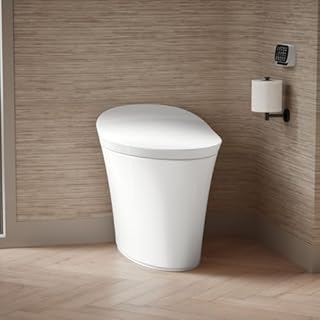 KOHLER K-5401-PA-0 Veil One-Piece Elongated Dual-Flush Intelligent Toilet, Smart Bidet Toilet, White