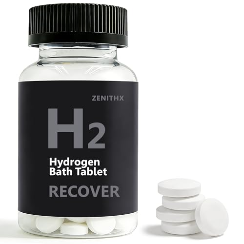 90 Count Hydrogen Bath Tablets Fragrance-Free Hydrogen Bath Bombs for Muscle Relief Skin Hydration & Oxidative Stress Support Magnesium-Based Antioxidant Detox Bath