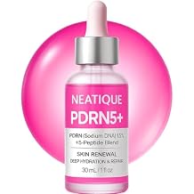 PDRN Serum by Neatique, PDRN Sodium DNA 1.5% + 5-Peptide Blend, Hydrating Face Serum, Moisture Barrier Support, Smooth & Plump-Looking Skin, Lightweight Essence, 1 fl oz 30 mL
