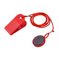 SinChic Laufband Sicherheitsschlüssel,Universal Laufband Magnet Sicherheitsschloss Magnetischer Sicherheitsschalter für Laufbänder Not-Stop-Zubehör für die meisten Laufbänder Rot 3,1 cm L