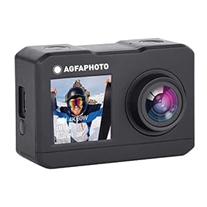 Agfaphoto Realimove AC7000 Digitale actiecamera, waterdicht 30 m (True 2,7 K, 16 MP, dual LCD-display, lithium-batterij…