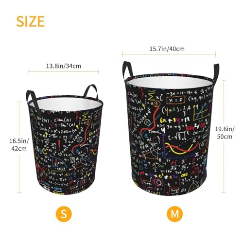 Panier à linge panier pour le rangement de couvertures haut à motif mathématique