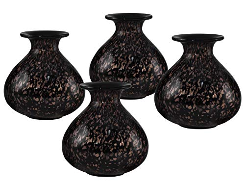 Dale Tiffany 5.5" H Leopold 4-Piece Art Glass Vase Set