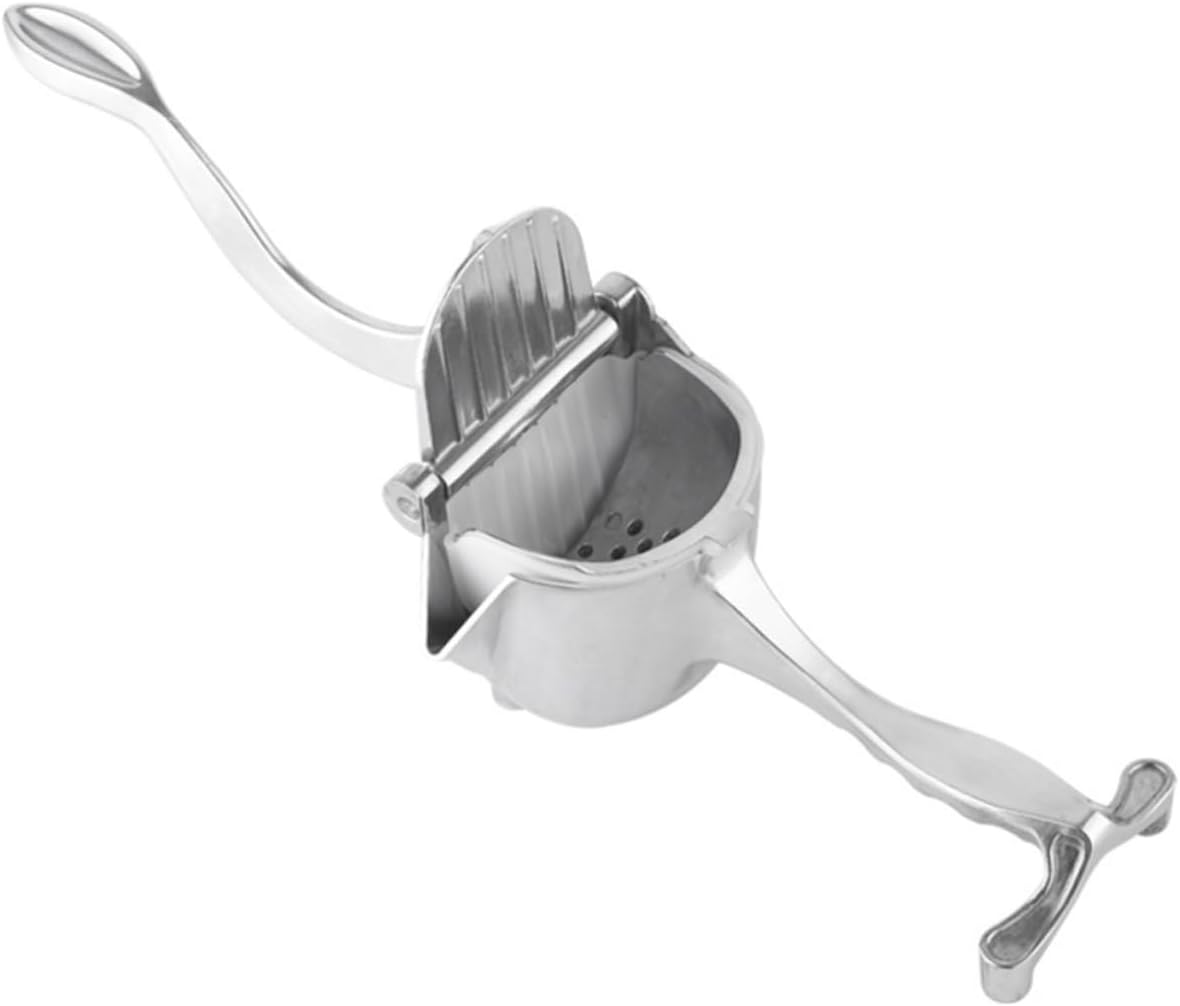 Garneck Manual Handheld Fruit Juicer Aluminum Alloy Compact Size Perfect for Lemon Orange Pear Easy to Clean