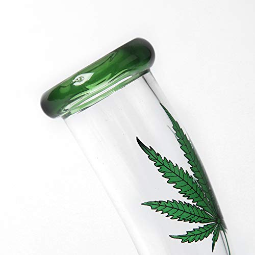 Horns Bee Glass Decorative Bottle (Green Leaf)