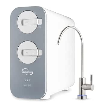 iSpring RO800G Tankless Reverse Osmosis System, 800 GPD High Capacity Under Sink, TDS Reduction Tankless Water Filtration System with Brushed Nickel Faucet