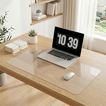 Clear Desk Mat Protector - Transparent Non-Slip PVC Writing Desk Pad, Waterproof & Heat Resistant Desk Cover, Durable Protective Desktop Mat for Office, Home & Laptop15.75" x 27.56"