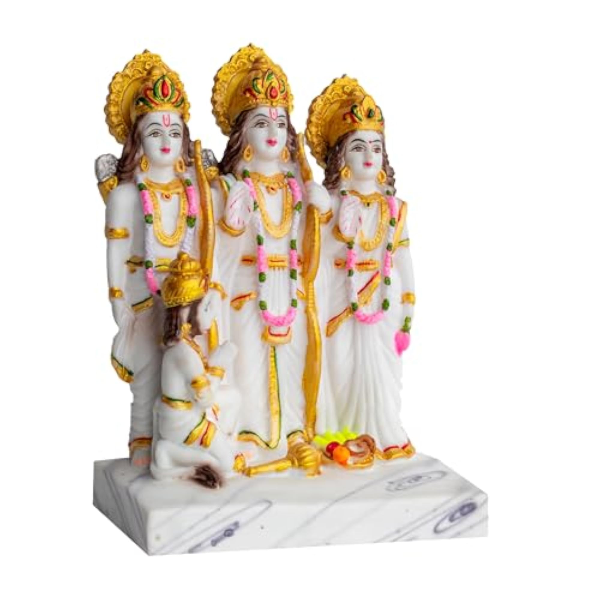 Ram Darbar Idol, Marble Dust Finish, 8.5 Inches