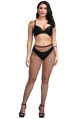 Image of CozyWow Fishnet Tights for Women, High Waist Footed Fishnet Stockings Soft and Stretchy, Womens Patterned Tights 10+ Colors