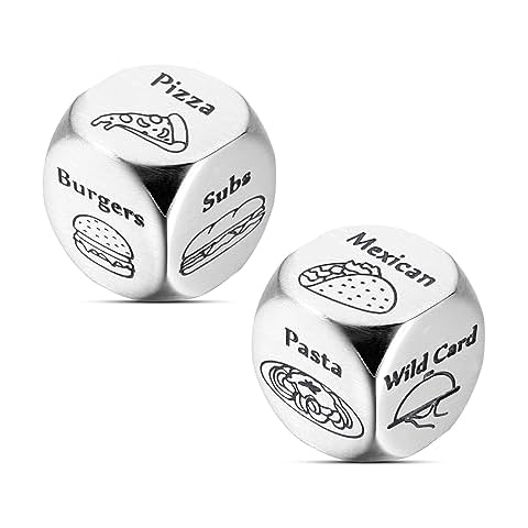 Stocking Stuffers for Adults Women Men Anniversary Food Dice Valentine Gifts for Her Him Girlfriend Boyfriend Birthday for Wife Husband Wedding One Year 11 Year Anniversary Couples Date Night Decision Cover