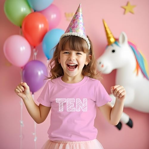 Image of 10th Birthday Shirt Girls 10 Years Old Ten Outfit Tenth Tshirt Gift Girl top 10 Birthday