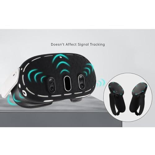 SUNGOOYUE Cubierta Facial Meta VR, Juego de Protección de Agarre de Lente, Material de Silicona de, Fácil Instalación, Ideal para Fanáticos de la Realidad Virtual - imagen 2