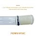 POWERTEC 70176 Clear Pipe, 2-1/2-Inch x 36-Inch Long, Rigid Plastic Tubing