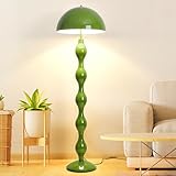 eccuslon Unique Floor Lamp Creative Green Mushroom Lamp Standing Lamp with 45CM Wide Iron Shade and Foot Switch Modern Floor Light for Living Room, Bedroom, Office, Corner, 3 Color Temperatures