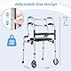 NIdreamCE faltbarer Rollator mit Sitz & Bremsen – Leichter, drehbarer, ergonomischer & stabiler Rollator, klappbar mit Korb – Ideal für Senioren, Pflege (Indoor/Outdoor)