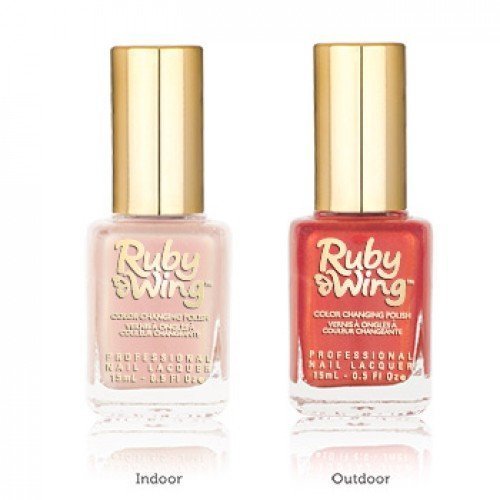 Ruby Wing Color Changing Solar Activating Scented Nail Polish Lily blossom to Orange