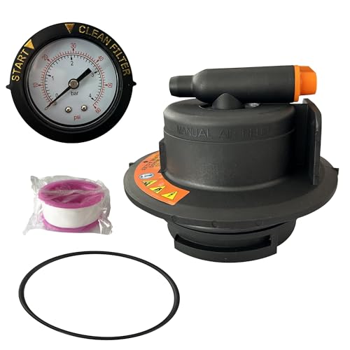 Fundyliue DEX2420MAR2 Manual Air Relief Assembly Vent Valve 2420MAR2 Replacement for Hay-Ward DE and Cartridge Pool Filters Compatible with Pro Grid DE Swim-Clear and Swim Clear with Tape and O-Ring