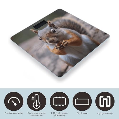Báscula digital para baño con vidrio templado y pantalla LCD miniatura 3