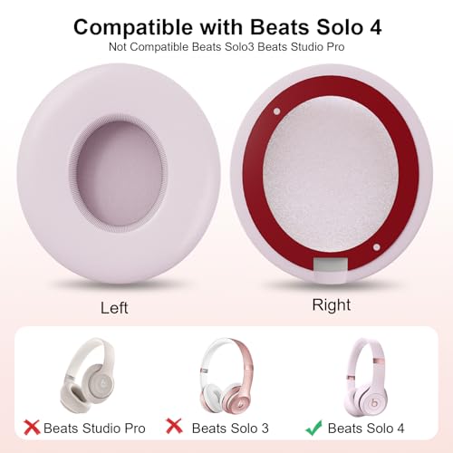Repuestos para auriculares Beats Solo 3/2, almohadillas suaves y resistentes al sudor de PU proteico con espuma viscoelástica que reduce ruido (Azul) miniatura 4