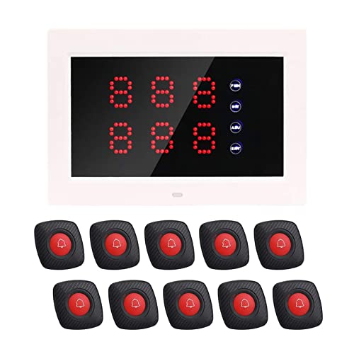 FLYDOG ワイヤレス呼び出しベル 飲食店 業務用スタッフ呼び出しベル ワイヤレスチャイム お客様のスタッフ呼び出しに 店舗 飲食店 介護施設 スタッフ 呼び出し 呼鈴 顧客 介護者 患者用