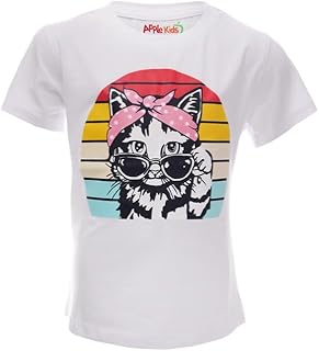 تيشرت قطن بنصف كم للبنات من ابل