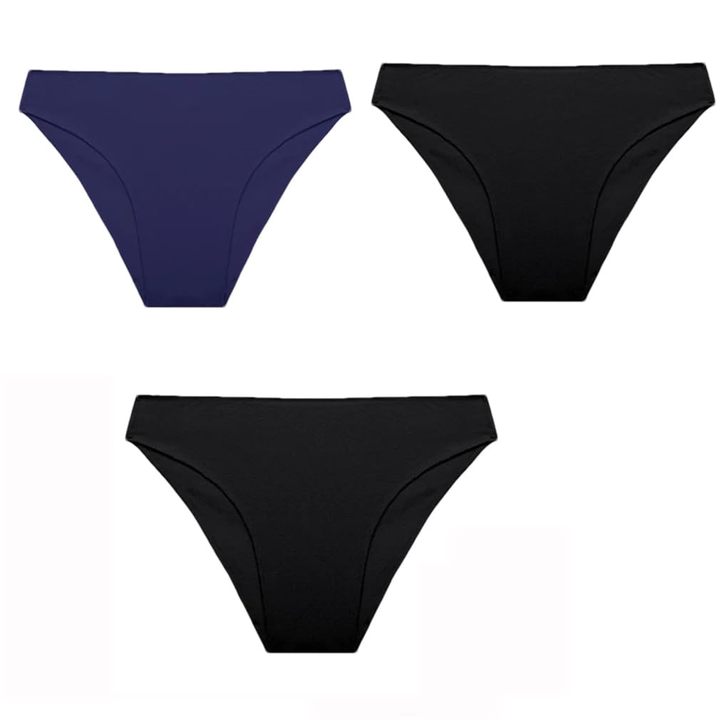 3PCS Set Panties Women Cotton Bikini Panties Woman Underwear Soft Breathable Underpants Solid Colors