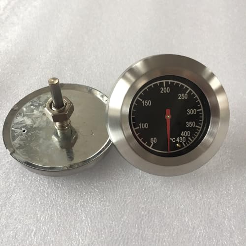 SIXHAOBU Termómetro para Barbacoa, Medidor de Temperatura en Acero Inoxidable para Barbacoa, Rango 60-430℃/100-800°F para Horno, Estufa de Leña Accesorios Herramienta - imagen 3
