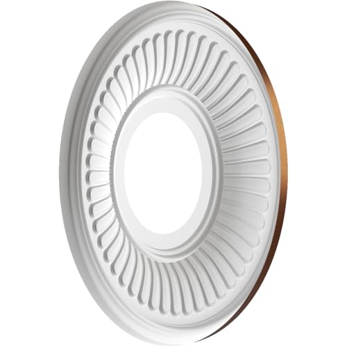 Image of Ekena Millwork CMP10BECDC Berkshire Thermoformed PVC Ceiling Medallion (Fits Canopies up to 4 1 /2 inch), 10 inchOD x 3 1 /2 inchID x 3 /4 inchP, Metallic Dark Copper