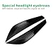 FDAIUN Headlight Eyebrow Car Eyelids Sticker Cover Decal Trim ABS Styling Sticker for Ford Escape Kuga 2017 2018 2019 Exterior Accessories 2Pcs (Glossy Black)