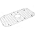 Serene Valley Sink Protector Grid 26-1/16" x 14-1/16", Centered Drain with Corner Radius 3-1/2", 304 Stainless Steel Material NLW2614C