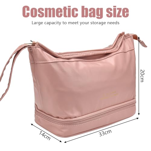 Adertos Trousse De Maquillage Trousse De Toilette Sac A Maquillage Portable Grande Capacite Sac De Maquillage De Voyage Sac A Cosmetiques Sac De Rangement Maquillage Voyage Etanche Pour Hommes Femmes