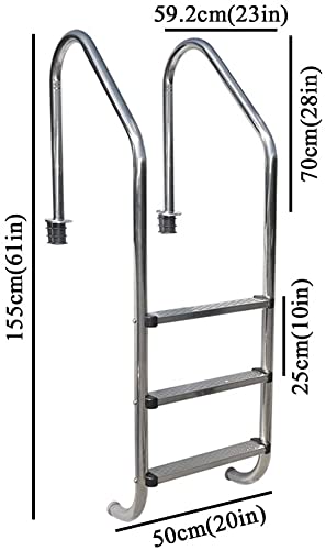 Escalera para piscina de acero inoxidable 3 pasos Katzowen miniatura 6