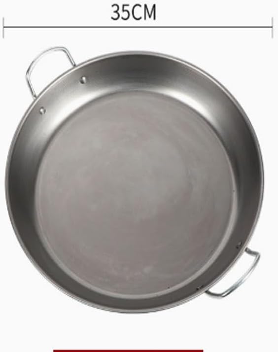 Flat Bottomed Ear Iron Pan Without Coating Pancake Making for Street Vending Home Use