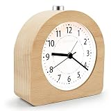 🔕【Función Snooze& Sin "ticking"】Botón de timbre en la parte superior muy conveniente para apagarlo (reinicia la alarma 5 min después). Este despertador matutino es estable y silencioso en su funcionamiento，Sustituye a un despertador "tic-tac" cada vez más insoportable