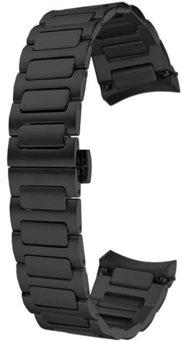 Curved End Solid Stainless Steel Watch Band, Replacement Metal Strap for M049.526