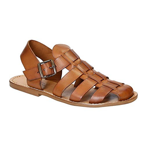 Gianluca Men's Tan Leather Sandals Size 13 US