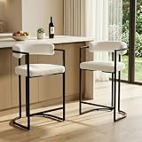 Ya-Home 2X Taburetes Altos de Cocina Modernos Sillas Bar de Piel Sintética con...